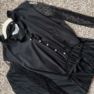 80s Blair dress black with lace